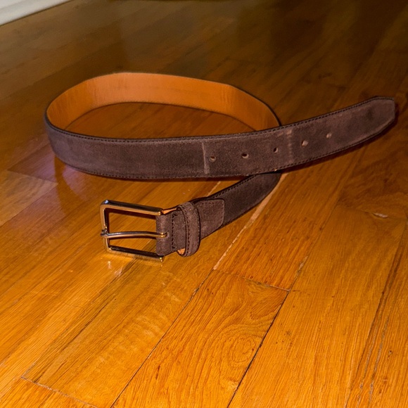 Men's Brown Suede Belt - Picture 1 of 3
